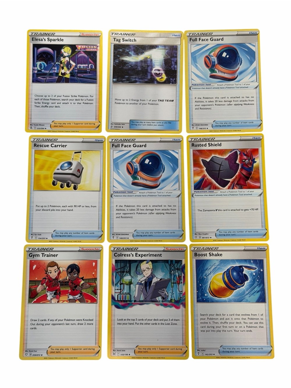 Lot of 9 Pokemon Trainer cards